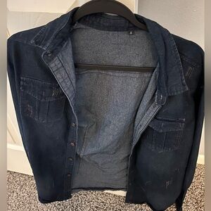 Mens Small jean button up